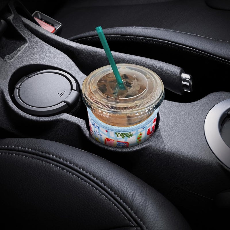 YR Reusable Neoprene Insulator Sleeve for Iced Coffee Cups, 3 Pack Coffee Coolies sleeves for Iced & Hot Drinks, Cold Beverage Cooler Compatible with Starbucks Coffee and More (Lobster) - Image 2